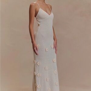 Meshki Suki Knit Maxi Dress with flowers